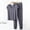 Gray, variant on QUNYINEY Soft Woman Pajama Set Cotton Gray Short Sleeve 2 Piece Top And Pants V Neck Casual Ladies Loungewear Sets