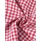 thumbnail image 5 of INSPIRE CHIC Top De Camisa A Cuadros Con Volantes Y Botones De Manga Corta Con Cuello Peter Pan Para Mujer Rojo S, 5 of 6