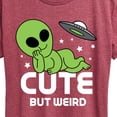 thumbnail image 3 of Instant Message - Alien Cute But Weird - Women's Short Sleeve Graphic T-shirt, 3 of 6