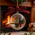 thumbnail image 2 of Christmas Ornament Christmas Tree Ornament Transparent Ball 3d Realistic Bird Holiday Decoration Home Hanging Decor Tree Decoration, 2 of 4