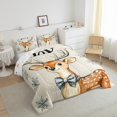 thumbnail image 3 of Feelyou Cartoon Reindeer 01, Christmas Snowflake Twin Comforter Sets, Cute Deer Animal Reversible Bedding Set, Luxury Bedroom Decor,2-Piece, 3 of 8