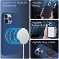 thumbnail image 6 of Entronix Magnetic Silicone Case for iPhone 14, Slim MagSafe Ring Kickstand, Navy, 6 of 7