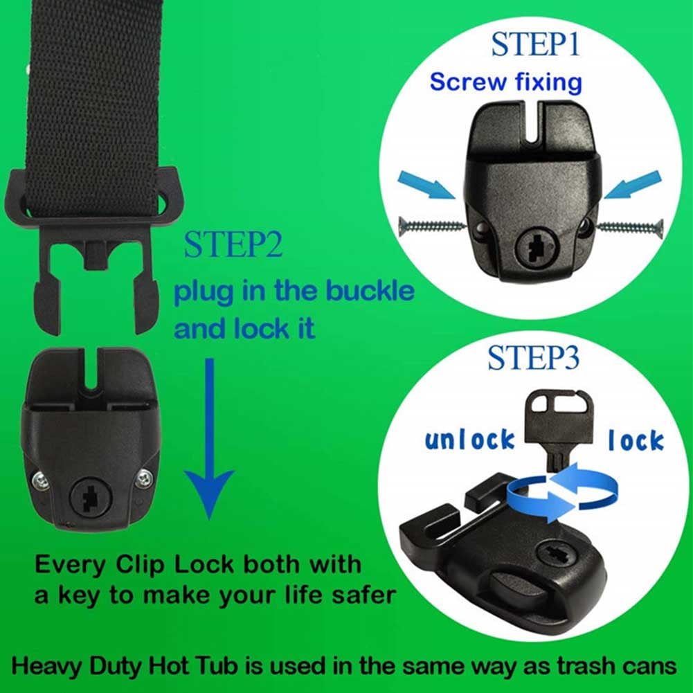 Outdoor Dustbins Storage & Organisation 1 PACK Wheelie Bin Lid Lock