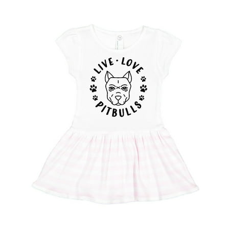

Inktastic Live Love Pitbulls Gift Toddler Girl Dress