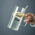 thumbnail image 1 of [CLEARANCE PRICE]High Temperature Resistant Letter Cold Drink Cup With Handle Large Capacity Office Water Glass Beer Glass Glass, 1 of 6