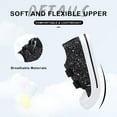 thumbnail image 2 of EUXTERPA Girls Black Glitter Shoes Toddler Casual Walking Sneakers with Hook and Loop Big Kid Size 1, 2 of 5