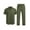 Army Green, variant on Men's 2 Piece Casual Linen Outfit - Beach Button Down Shirt & Loose Pant Sets