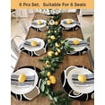 thumbnail image 4 of 15 Inch Round Placemats Set of 6, Black Brown Non Slip Heat Insulation PP Table Mats, White Circle Modern Minimalist Geometric Washable Place Mats for Kitchen Dining Party Table Decor, 4 of 7