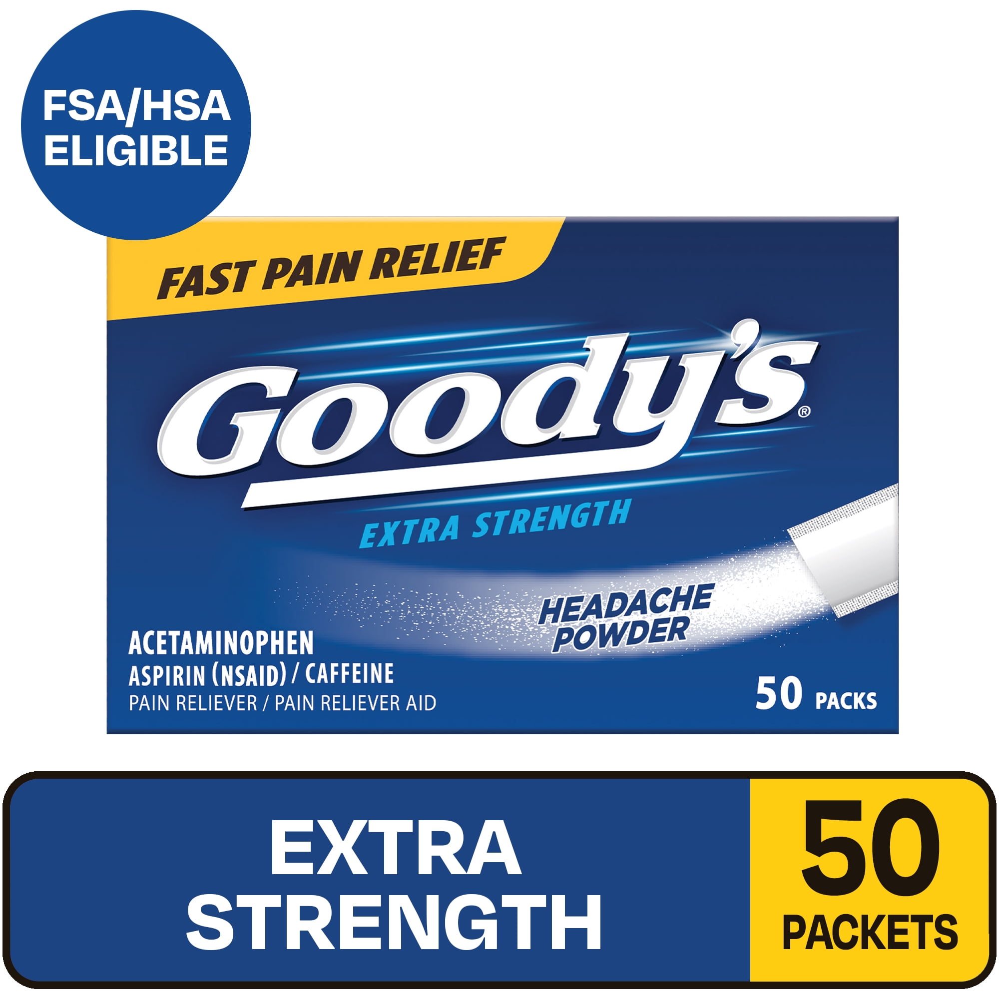 (2 pack) Goody's Extra Strength Headache Powder, 50 Powder Sticks