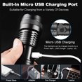 thumbnail image 4 of EIGTHTAIL 120000 Lumens Powerful Flashlight  Rechargeable XHP70.2 Super Bright Tactical Led Flashlight Zoom Torch, 4 of 11