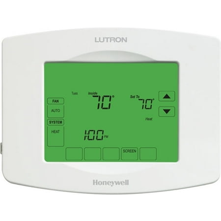 Lutron LR-HWLV-HVAC Touch PRO Wireless Thermostat in White