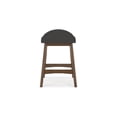 thumbnail image 3 of Jeyn Counter Stool with Footrest Set of 2, Brown Wood, Charcoal Gray, 3 of 6