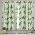 thumbnail image 2 of Ambesonne Retro Valance & Curtain, Palm Leaves Geometric, 55"x45", Olive Green Cream, 2 of 6