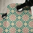 thumbnail image 4 of Ambesonne Eastern Grommet Curtain, Mosaic Florets Chevron, 50" x 63", Forest Green Pale Pink, 4 of 6