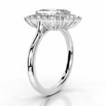 thumbnail image 4 of Cloud Jewel Gorgeous 1.9 Ct Emerald Cut Moissanite Double Halo Wedding Ring - Moissanite in 14K White Gold Plated - Perfect Engagement Ring for Women & Unique Gifting Occasions, 4 of 4