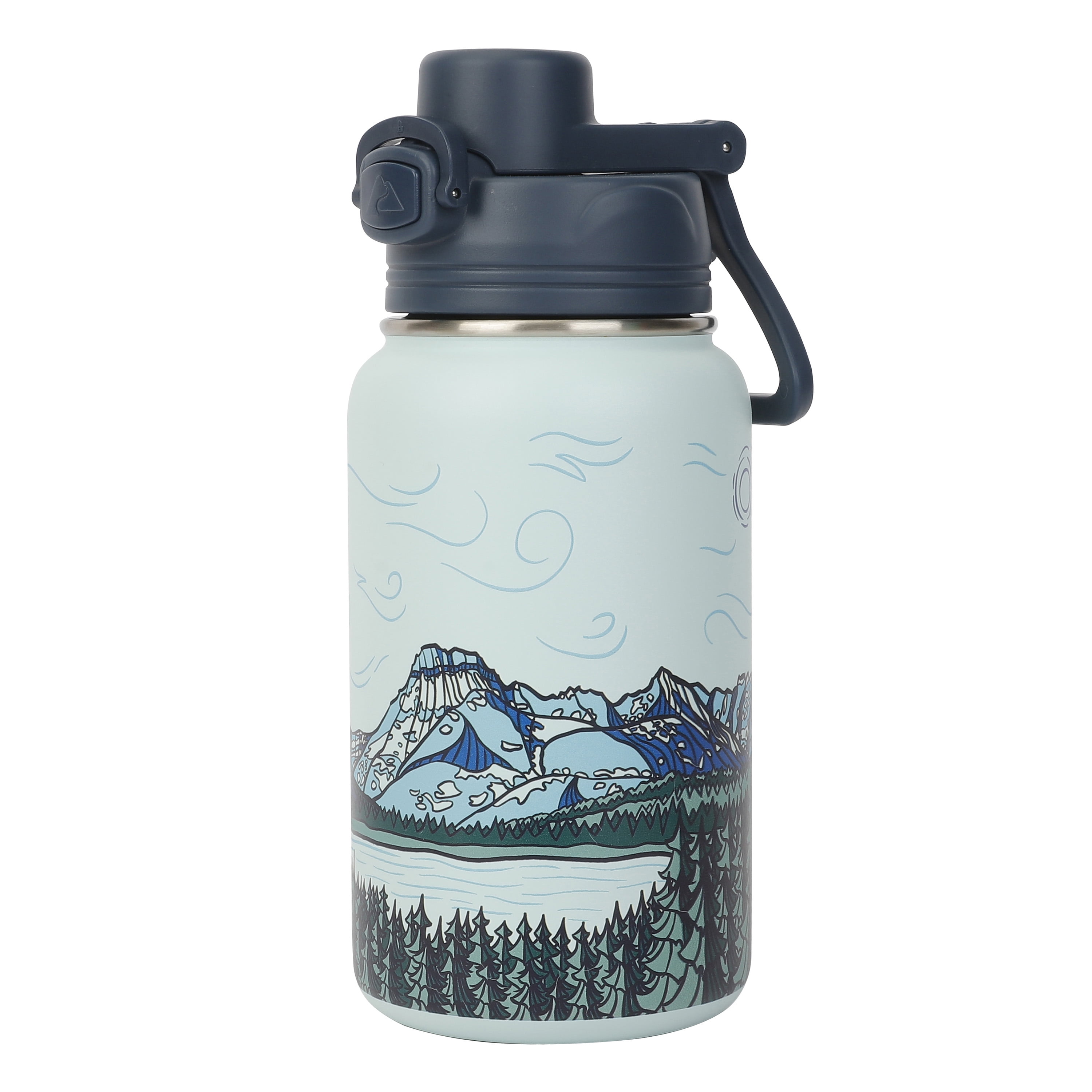 Ozark Trail 18 oz Stainless Steel Insulated Pop-Lid Water Bottle, Alpine Summit