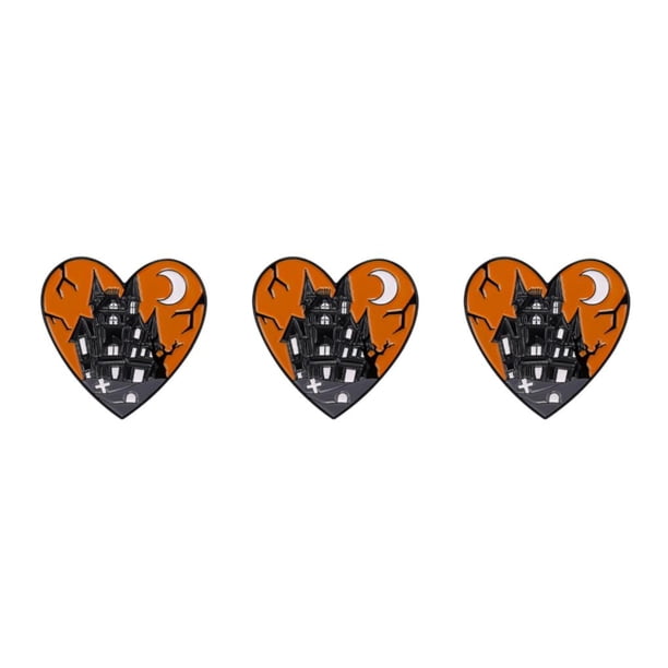 Wosthever Broche de esmalte de Halloween elegante y duradero, insignia, regalo de joyería de solapa y broche de aleación es un castillo Type1 NO1