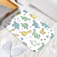 thumbnail image 6 of 1pc Pattern of Cartoon Dinosaurs Absorbent Non-Slip Bathroom Thickened Flannel Rug Decor,Soft,Quick Drying,Suitable For Indoor/outdoor Use,Bathrooms,Bedrooms,Kitchens,Terrace,Laundry Rooms,16"x24", 6 of 9