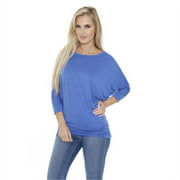 White Mark Universal 124-Royal-S Womens Banded Dolman Top,Small