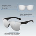 thumbnail image 6 of FEISEDY Trendy Rimless Mirrored One Piece Lens Sunglasses Reflective Sun Glasses B4114, 6 of 14