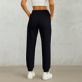 thumbnail image 4 of Baggy Sweatpants for Women Casual Drawstring Sweat Pants High Waist Workout Joggers Lounge Trousers with Pockets Black M, 4 of 5