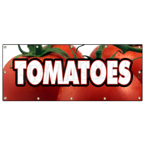 TOMATOES BANNER SIGN tomato stand farmers market signs produce fruit
