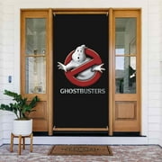 Ghostbusters Movie Logo Door Cover Decorated Banner Tapestry Home Decoration Holiday Party Supplies Door Banner Porch Sign Banner 72.8 x 35.4 Inch