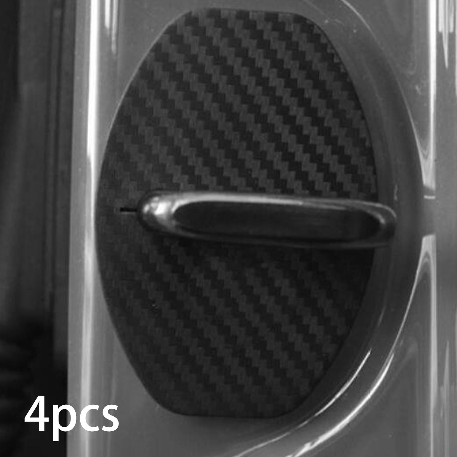 Protection Serrure Porte Voiture - Kit 4 Pièces Fibre De Carbone - Anti-rayures - Adhésif - Pour SUV, Berlines, Pick-ups - 5