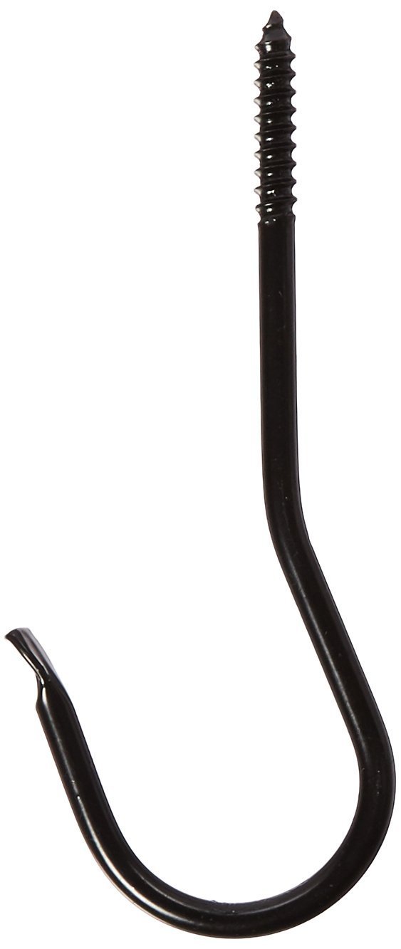 Panacea 89404 Threaded J Hook, Black, 6Inch