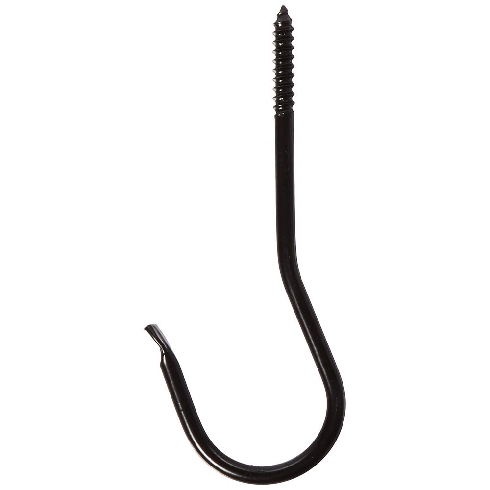 Panacea 89404 Threaded J Hook, Black, 6Inch
