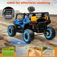thumbnail image 6 of FestiveGlow 24V Kids Ride on Car Truck,2 Seater Kids Electric Car with Remote Control,4WD Toddler Ride on Car with 110lb Weight Capacity,Blue, 6 of 10