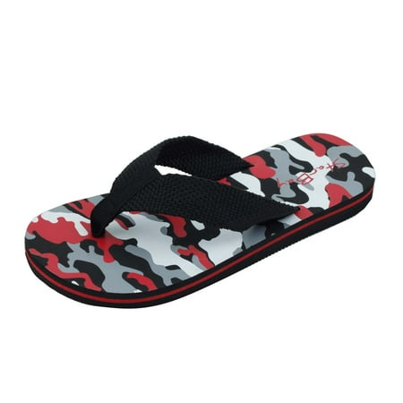 

Starbay Kid s Girl s Canvas Camo Casual Thong Flip Flop Flat Comfy Beach Sandals