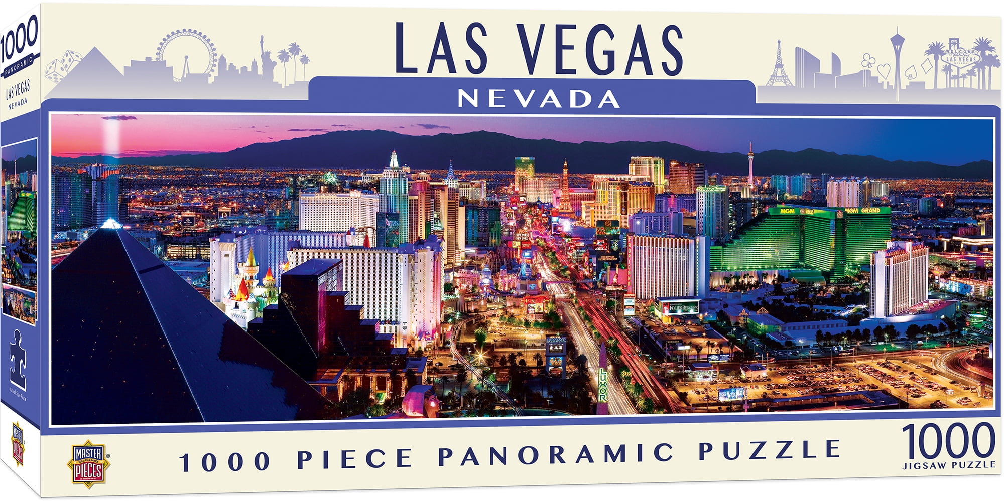 1000 Piece Comic Jigsaw Puzzle Las Vegas The Strip Casinos Nevada America 05201 