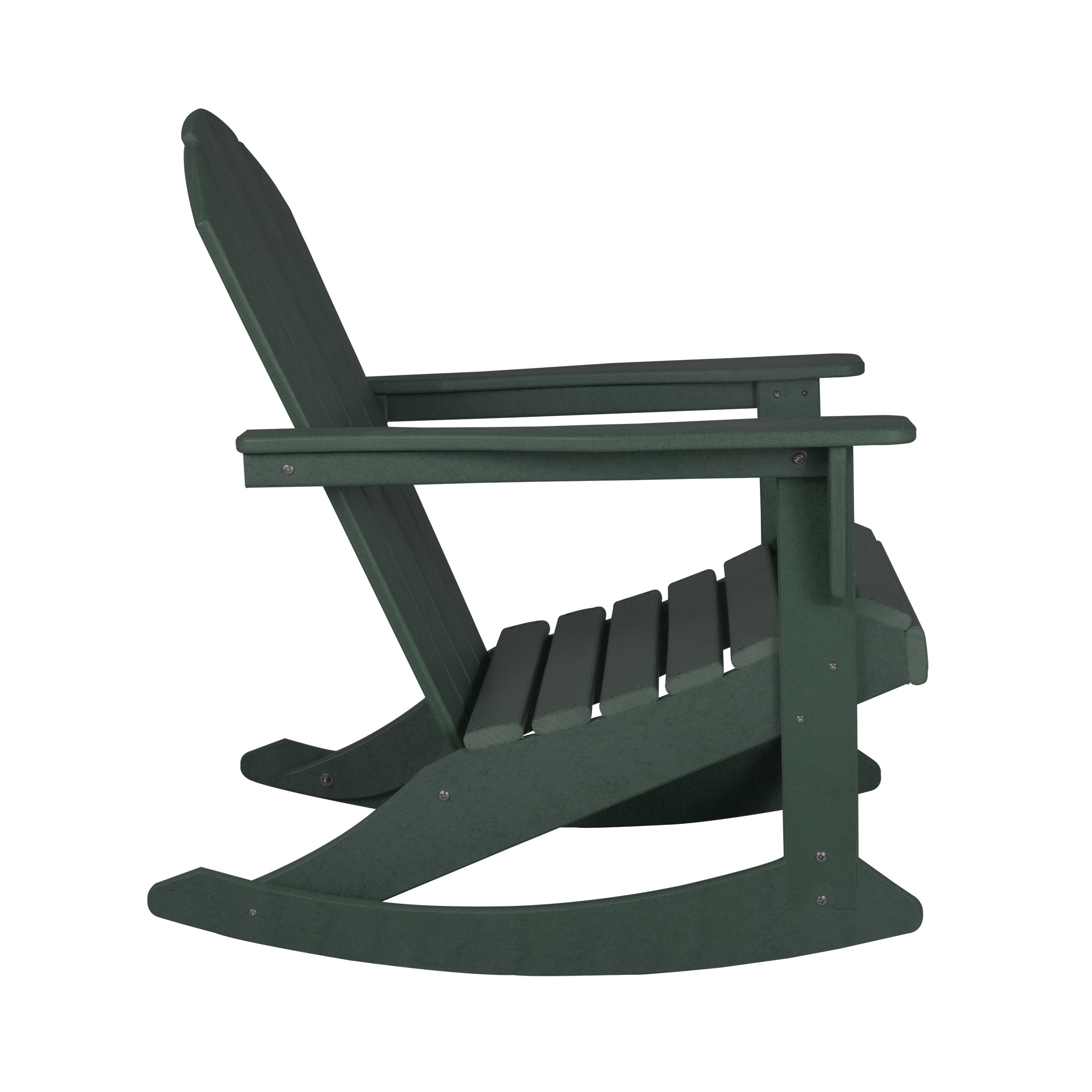 GARDEN Outdoor Adirondack Rocking Chairs for Patio (Set of 4), Dark Green
