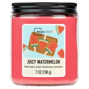Mainstays Juicy Watermelon Scented Single-Wick Twist Jar Candle, 7 oz