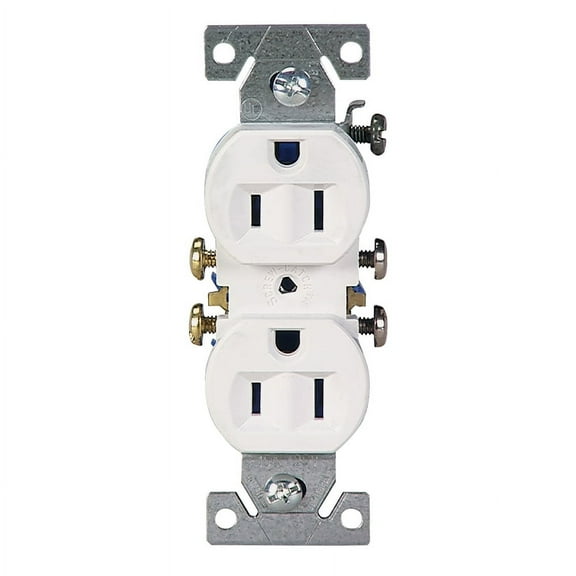 Cooper 270W White Duplex Receptacle Outlet 15A 125V (Pack of 10)