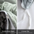 thumbnail image 4 of FEOYA Duvet Cover Set 3 Piece Bedding Quilt Cover Ultra Soft Comforter Cover Duvet Cover with Zipper King Size Washed Cotton Like Linen Textured Solid Color for Bed Bedroom Guest Room Farmhouse Hotel, 4 of 6