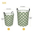 thumbnail image 5 of Balery Daisy Plaid Green Round Laundry Basket with Handles Waterproof Freestanding Laundry Hamper for Clothes Toys in the Dorm and Family-Medium, 5 of 8