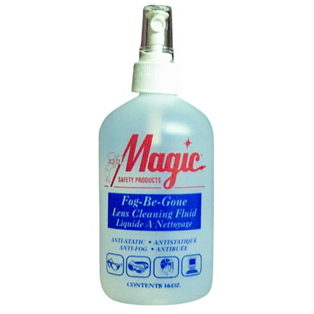 Magic Safety Fog-Be-Gone Lens Cleaning Fluid 16 oz Dispenser Bottle