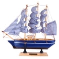 thumbnail image 1 of Shisuyan 1Pc Wooden Sailboat Model Sailing Ship Boat Home Decor Sailboat Vessel Model, 1 of 9