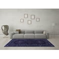 thumbnail image 3 of Ahgly Company Machine Washable Indoor Rectangle Persian Blue Traditional Area Rugs, 2' x 4', 3 of 4