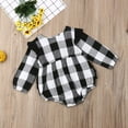 thumbnail image 3 of Qiylii Baby Girl Plaid Jumpsuits Long Sleeve O-Neck Cotton Christmas Romper, 3 of 6