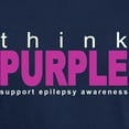 thumbnail image 3 of CafePress - Think Purple: Epilepsy Dark T Shirt - Men's Classic Graphic Cotton T-Shirt, 3 of 4