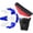 4Blue+3White, variant on Plastic Fairing Kit Body Fender + Gas Fuel Tank + Seat for CRF XR XR50 CRF50 110cc 125cc Pit Dirt Bike (4Black+3White)