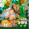 thumbnail image 4 of Decoraciones para fiestas de cumpleaños NQ de niños de 1 año temática de jungla, 4 of 5