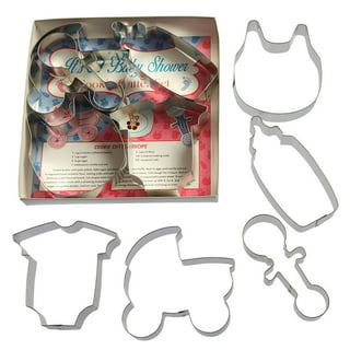 Baby Shower Cookie Cutter Set-6 Piece-3 Inches-Onesie, Bib, Bottle, Baby  Carriage, Square and Oval Plaque Cookie Cutters Molds.