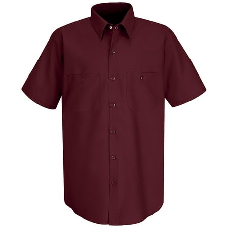 Red Kap Mens Short Sleeve Industrial Work Shirt