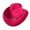 Hot Pink, variant on Aocisk Western Cowboy Hat With Ethnic Style Wool Mid Brim Performance For Outdoor And Casual Wear Pink One Size
