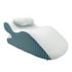 thumbnail image 2 of Cómoda cuña para cama boca abajo, funda extraíble con soporte para el cuello para dormir. Blanco y azul, 2 of 9