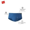 thumbnail image 4 of Hanes Mens Mid Rise Briefs 6-Pack, XL, Assorted, 4 of 4